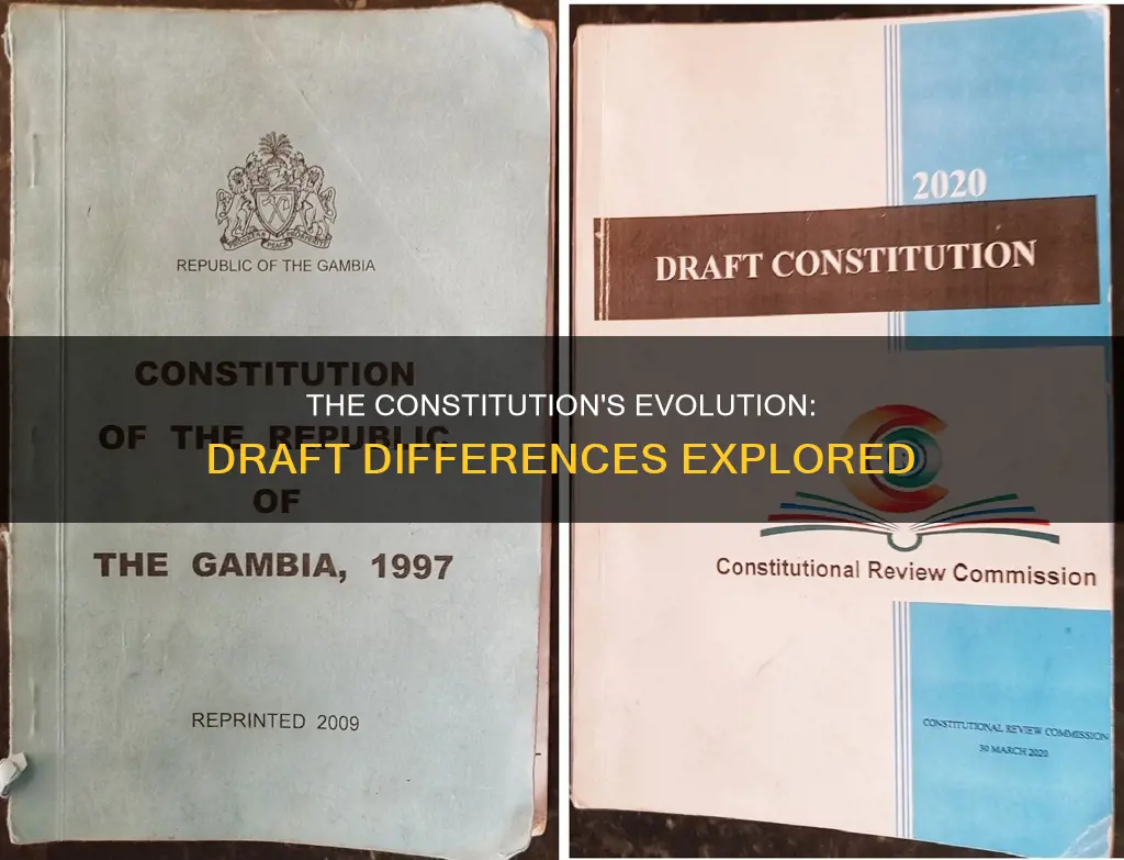 what are the differences on the drafts of the constitution