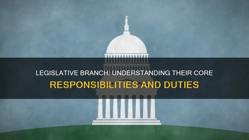 what are the duties of the legislative branch