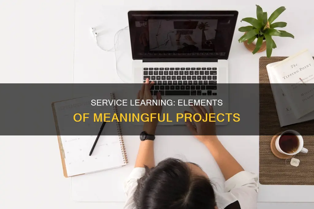 what are the elements that constitute a meaningful service-learning project
