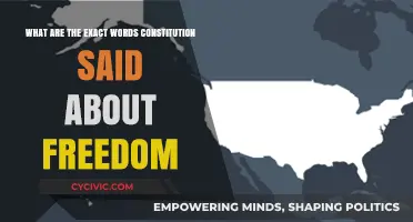 The Constitution's Exact Words on Freedom