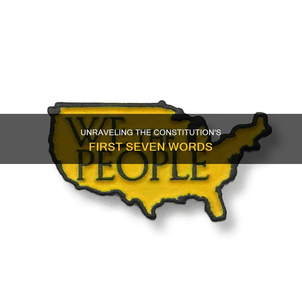 what are the first 7 words in the constitution