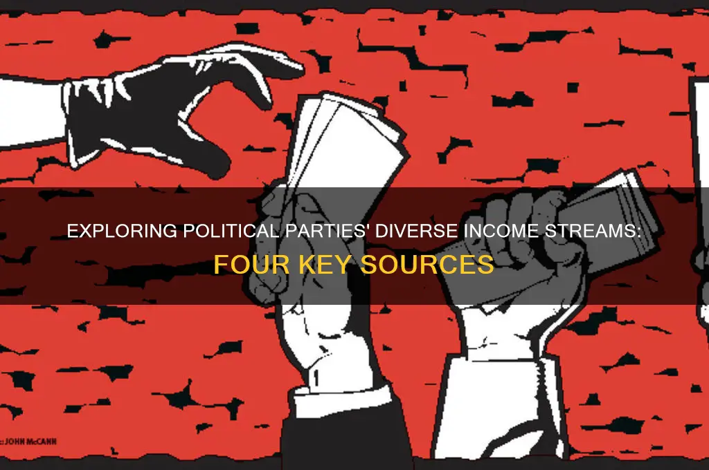 what are the four sources of income for political parties