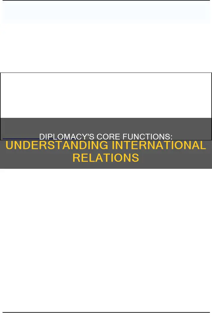 what are the functions of diplomacy