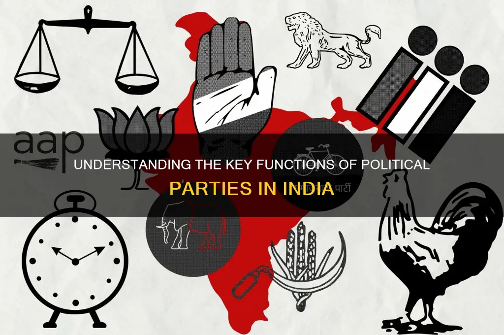 what are the functions of political parties in india