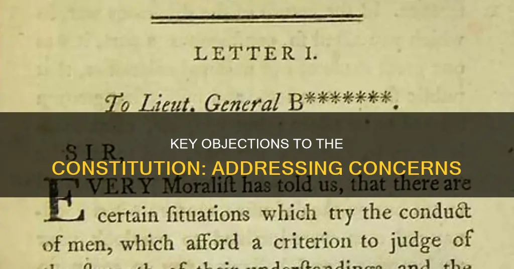 what are the key objections to the constitution