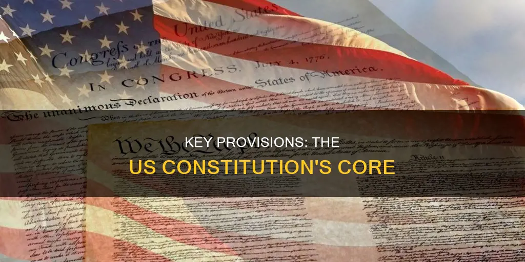 what are the key provisions incorporated in the us constitution