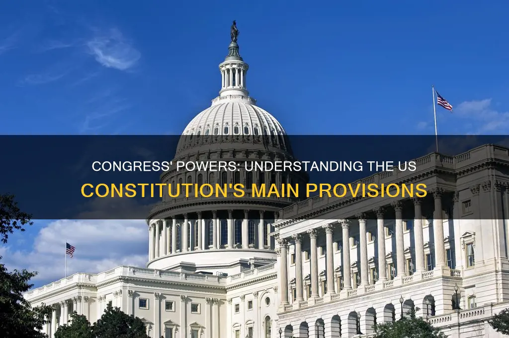 what are the main powers given to congress