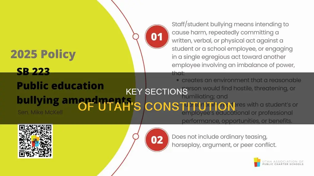 what are the major sections of the utah constitution
