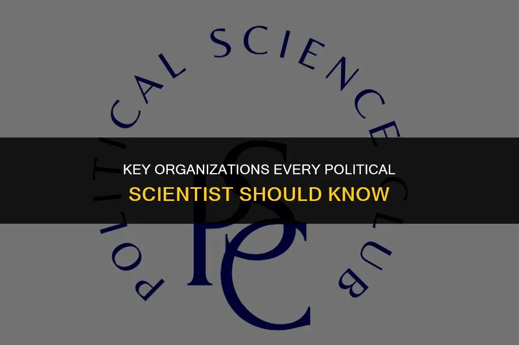 what are the most important organizations for political scienstists