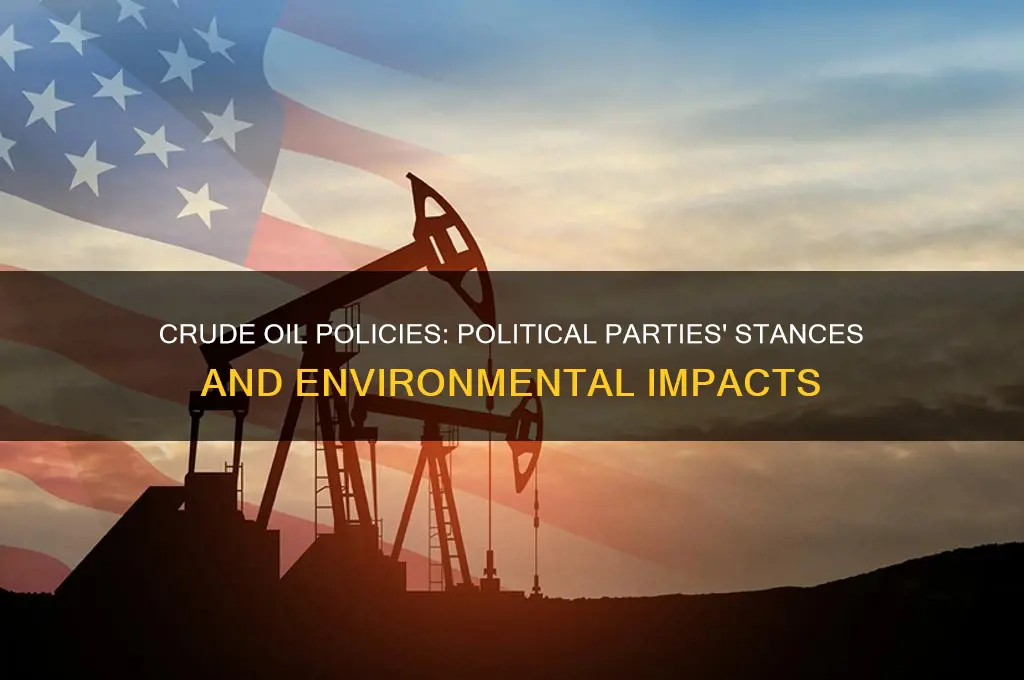 what are the political party opinion on crude oil