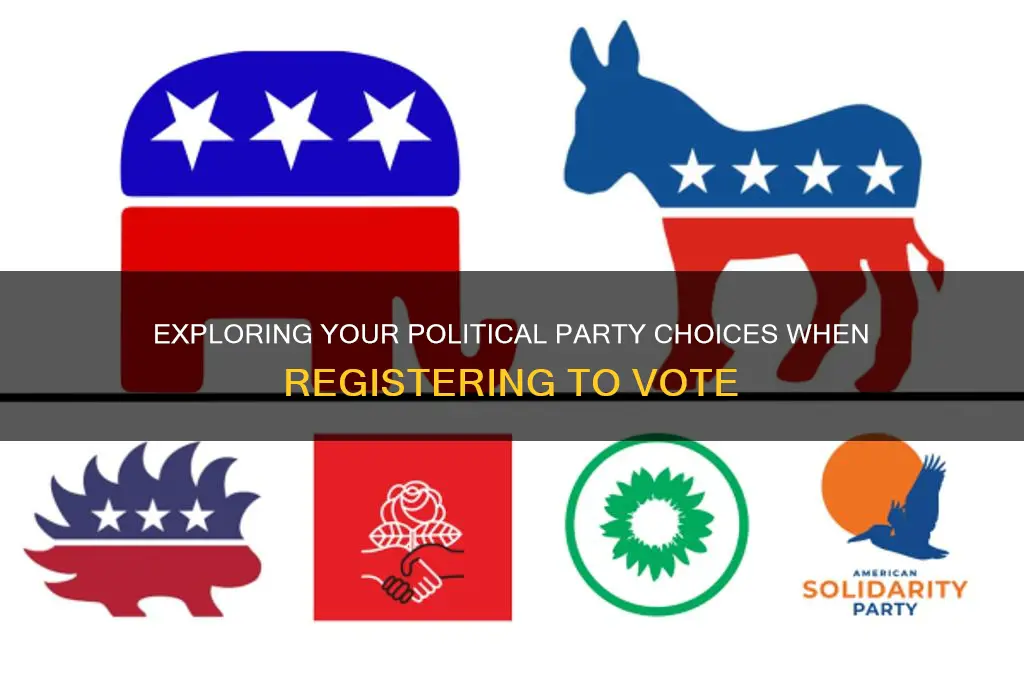 what are the political party options when registering to vote