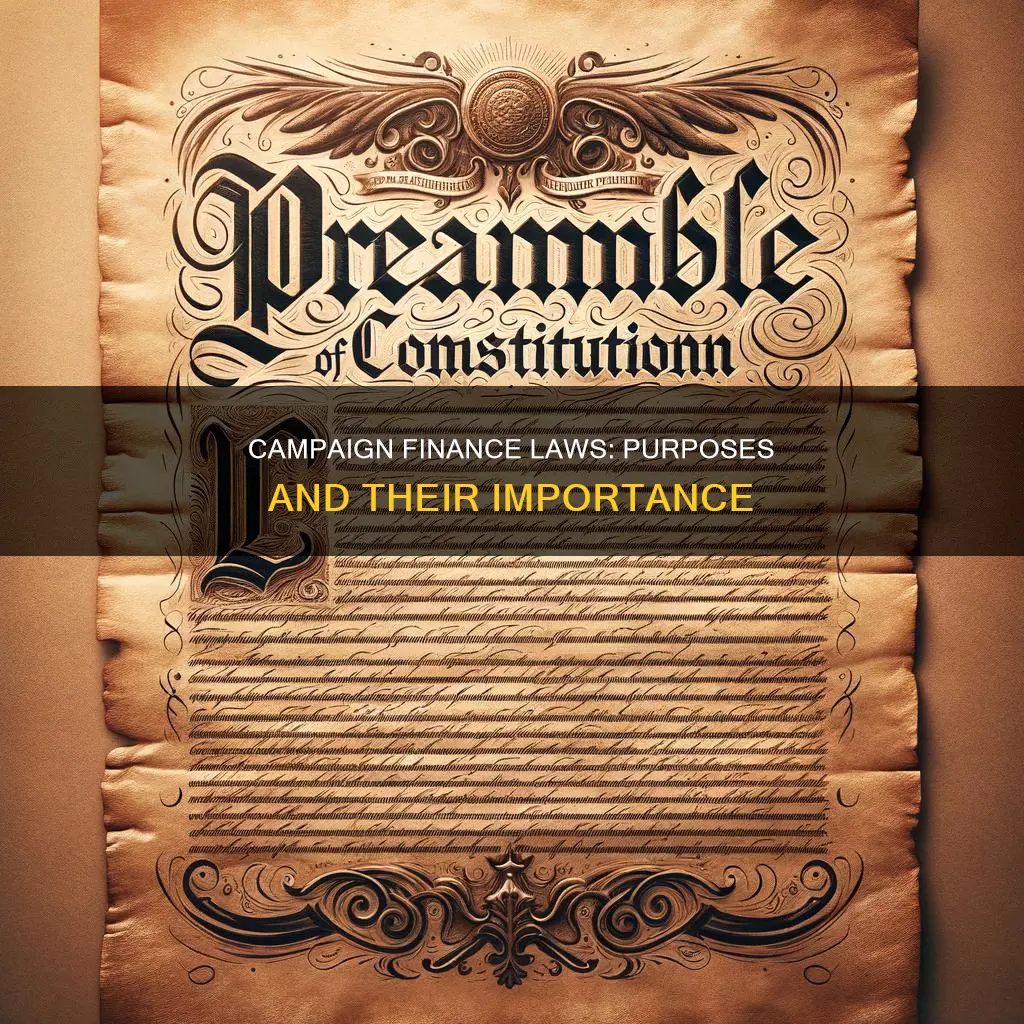 what are the purposes of campaighn finance laws