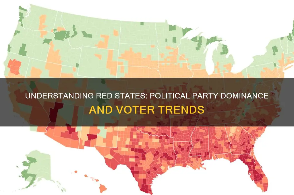 what are the red states for political parties