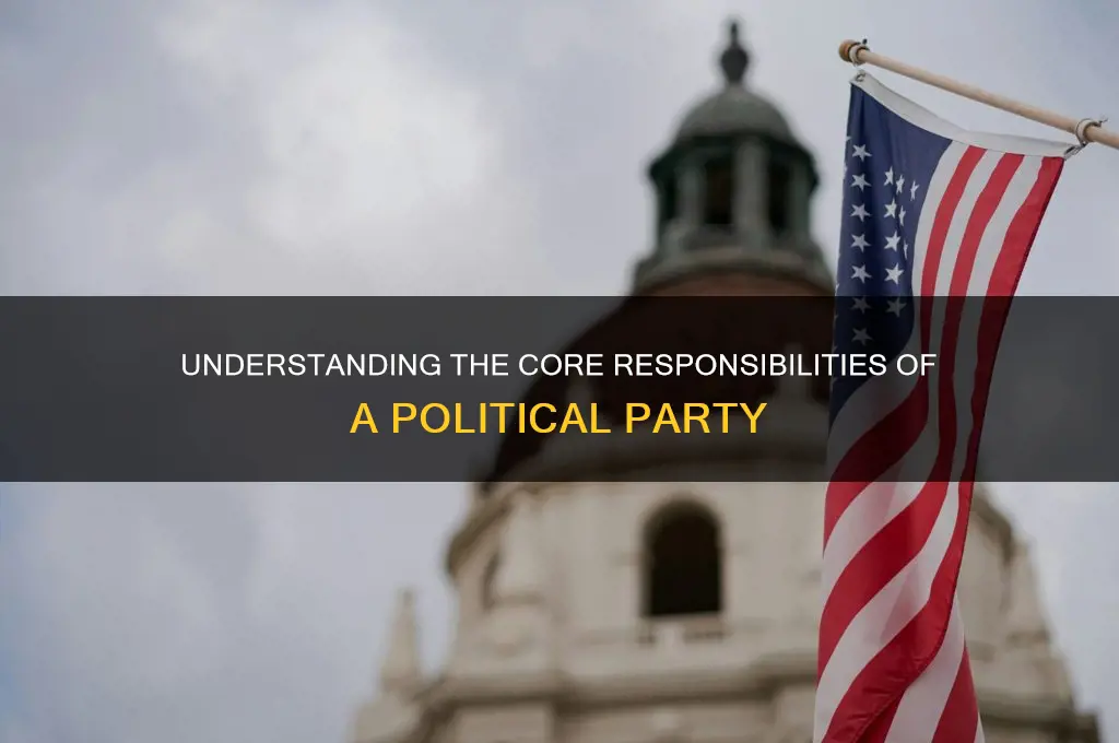 what are the responsibilities of a political party