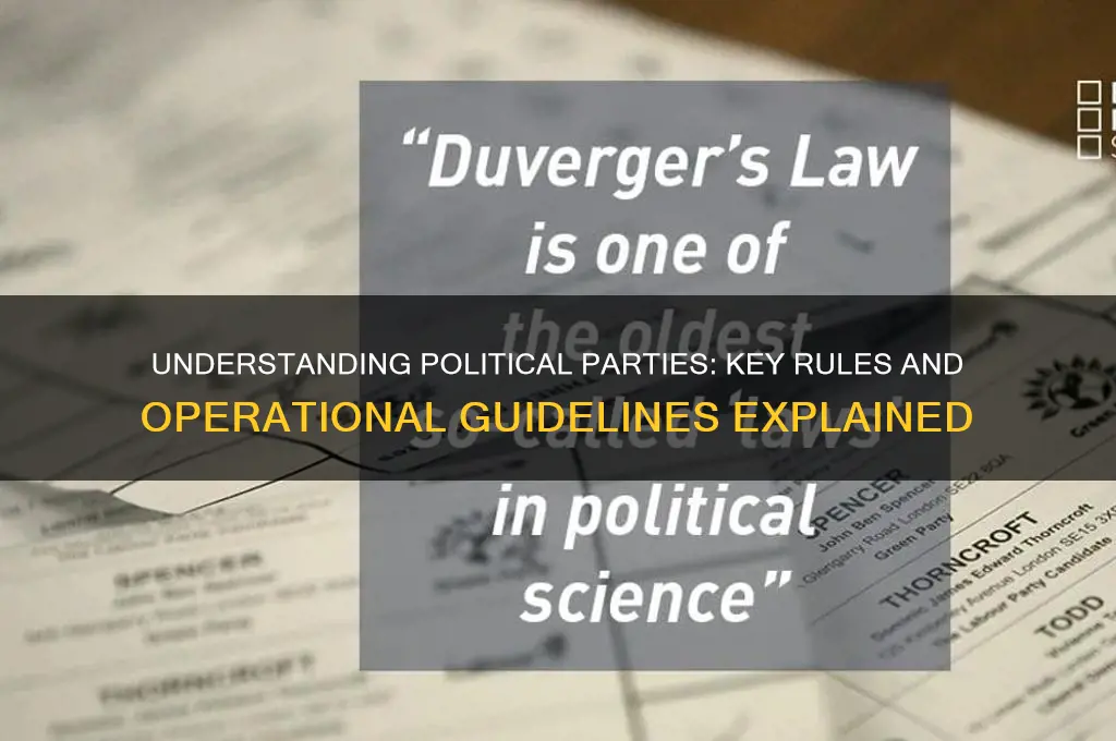 what are the rules of political parties