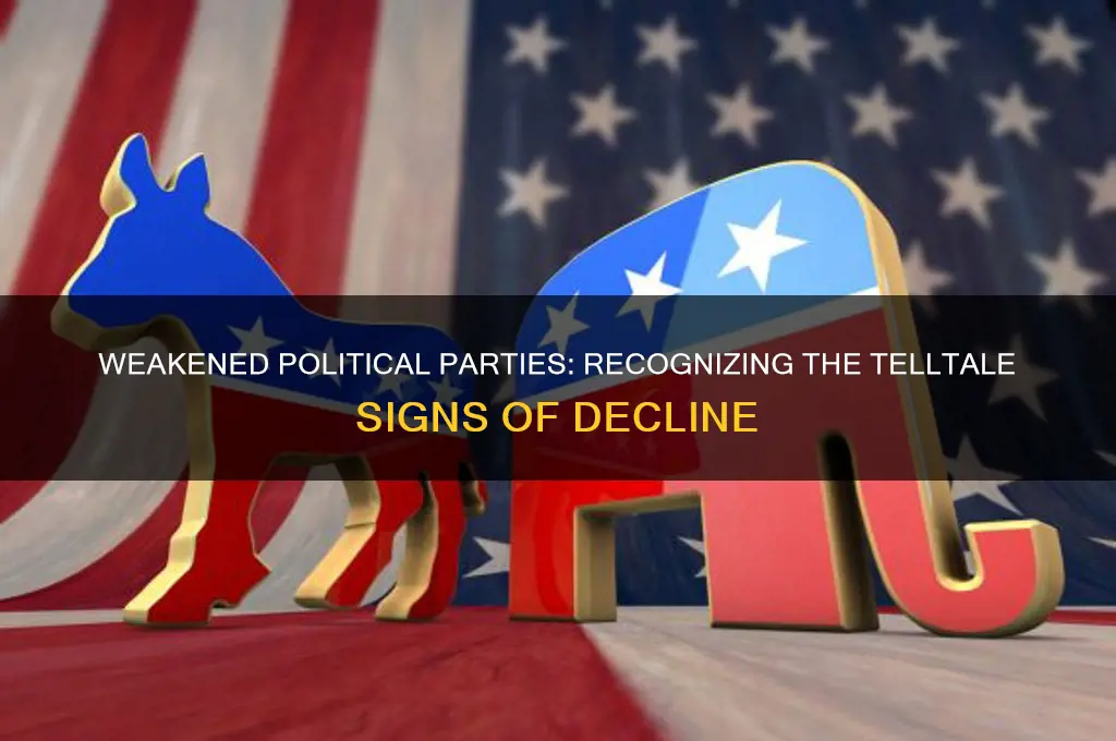what are the signs of weakened political parties