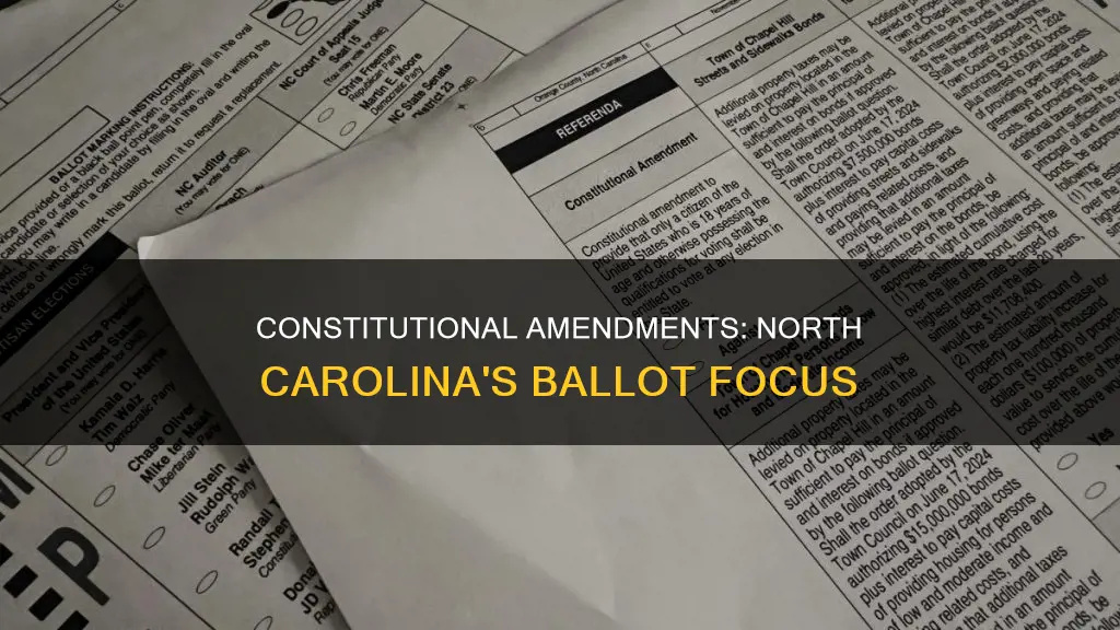 what are the six constitutional ammendments on ballot in nc