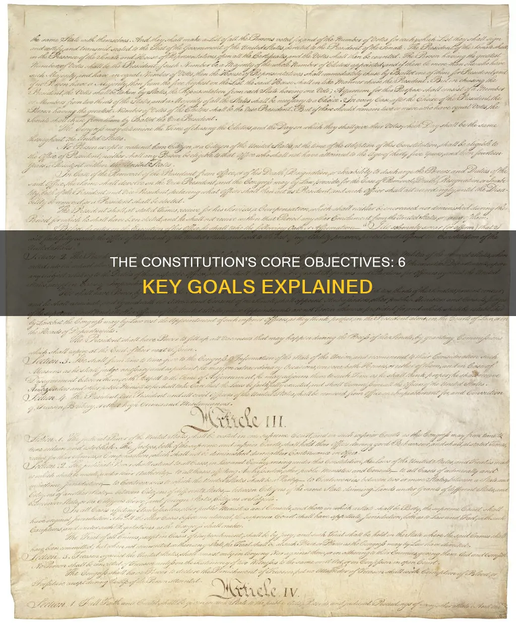 what are the six goals of the constitution