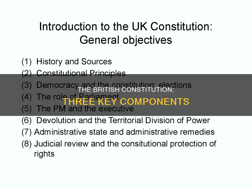 what are the three components of the british constitution