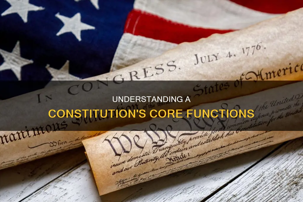 what are the three functions of a constitution
