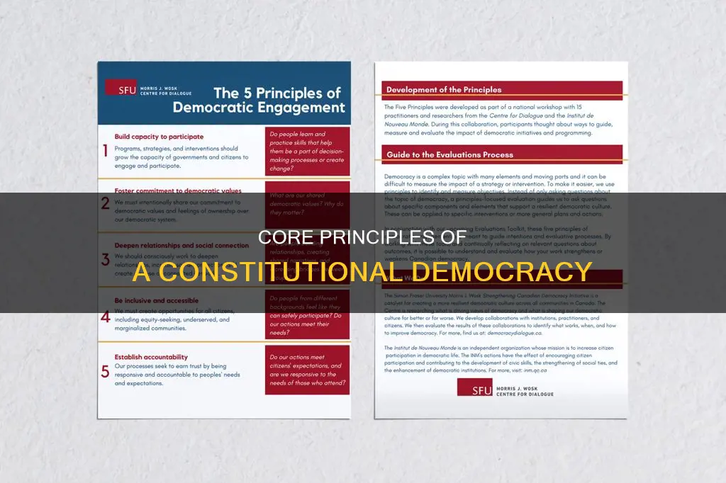 what are the three fundamental principles of constitutional democracy