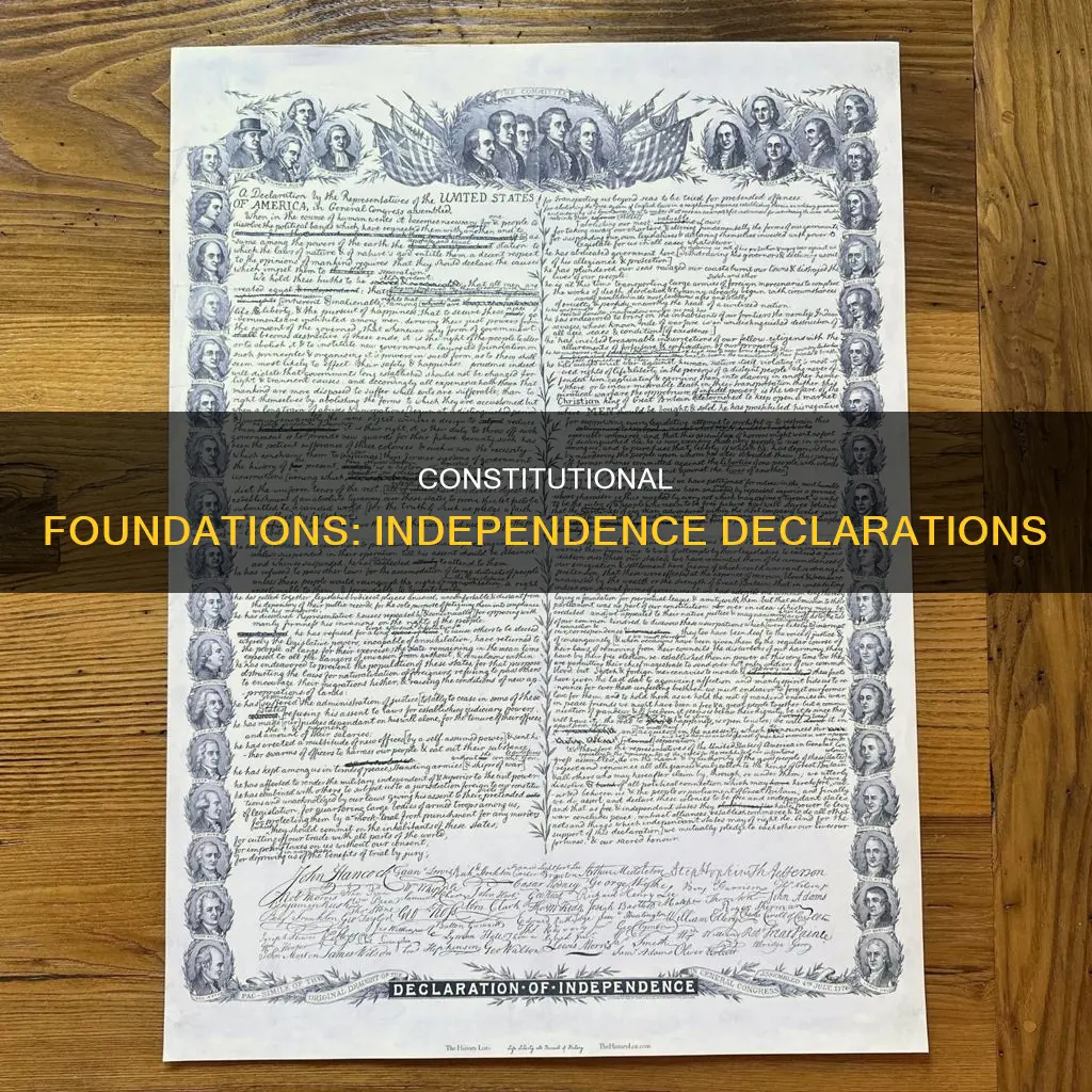 what are the two constitutions made decloration of idependence