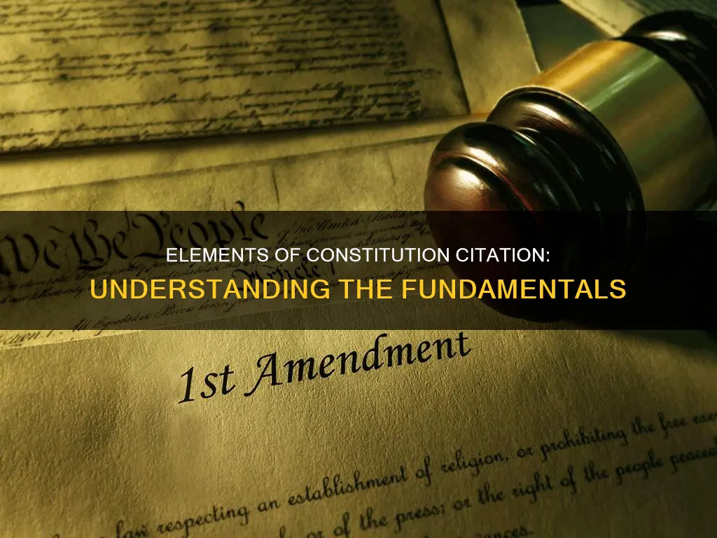 what are the two required elements when citing a constitution