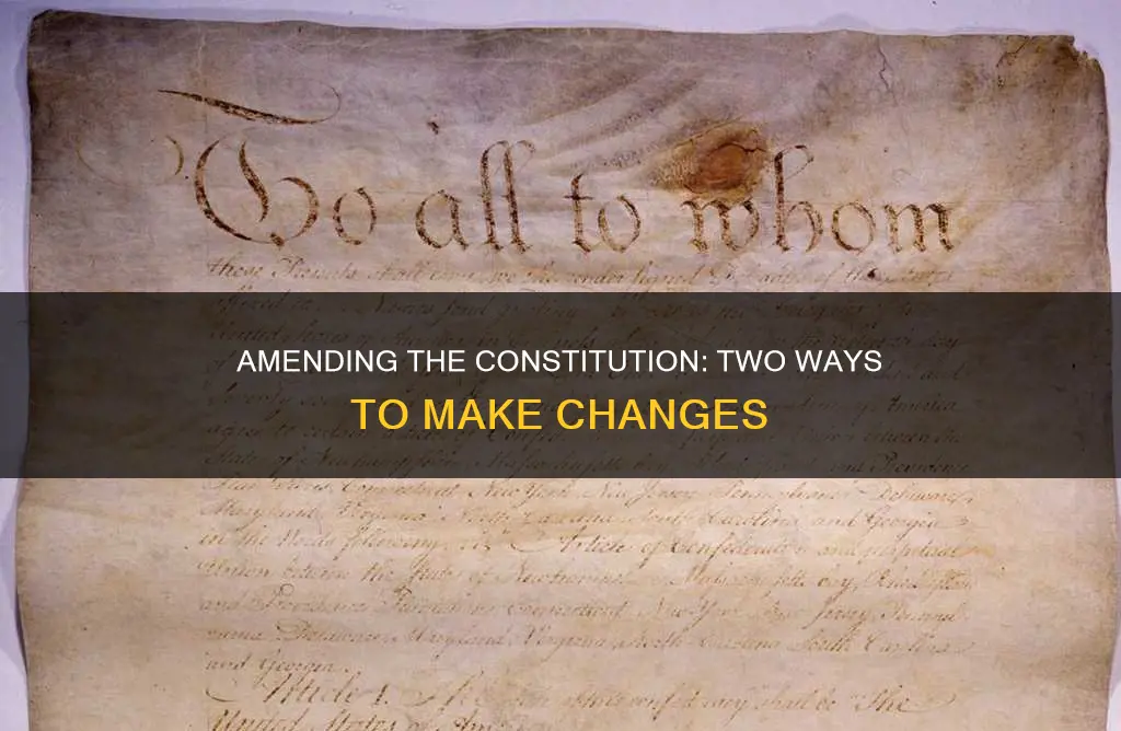 what are the two wasy to ammend the constitutions