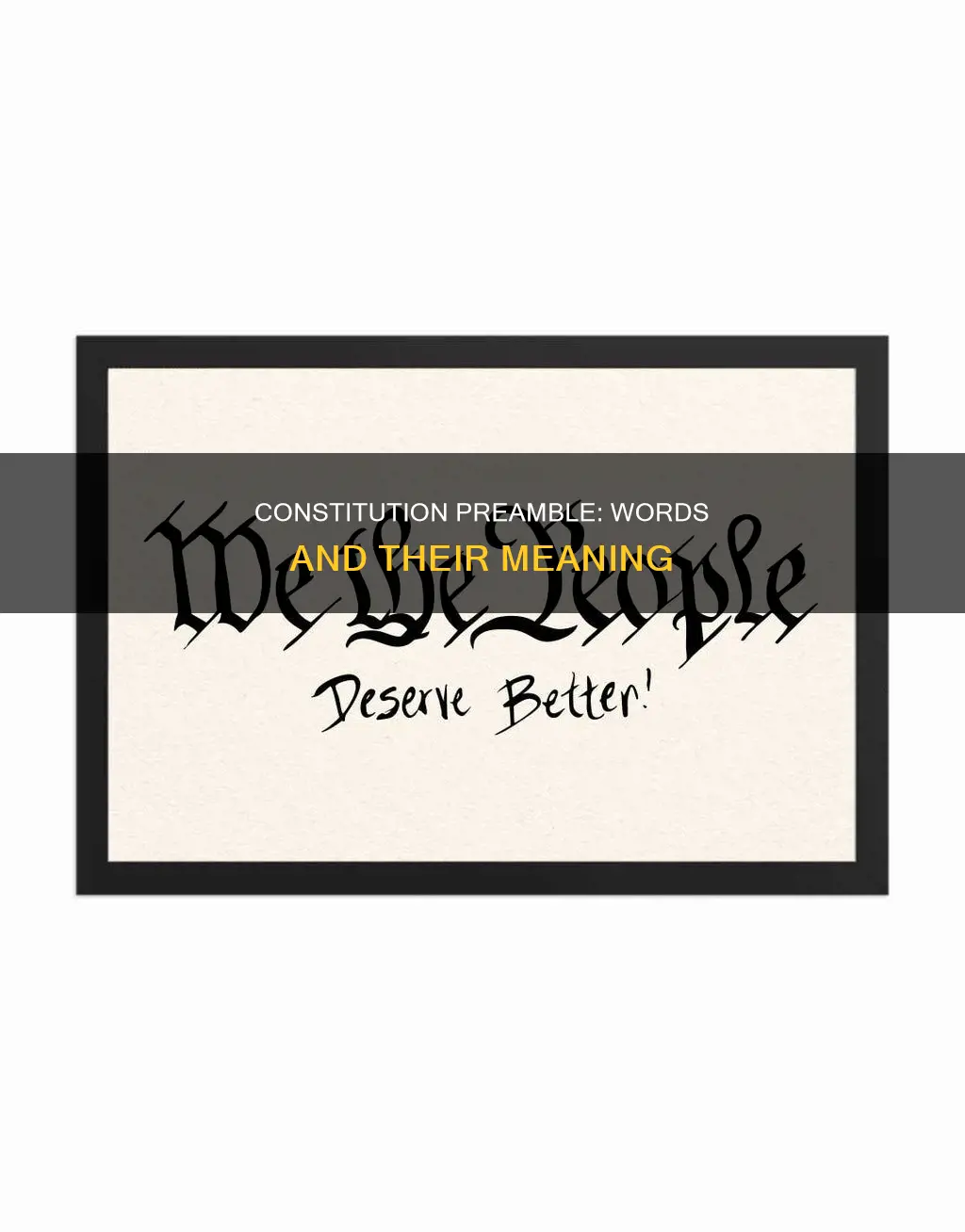 what are the words to the preamble of the constitution