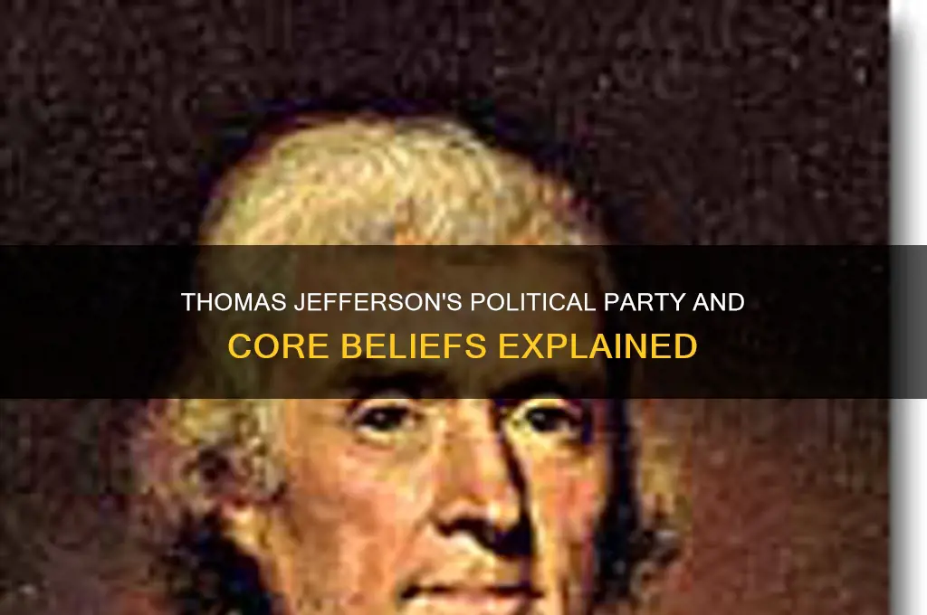 what are thomas jeffersons political party and beliefs