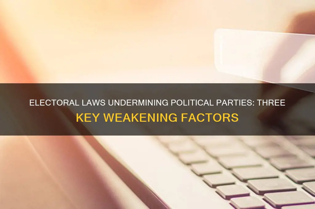 what are three electoral laws that weakened political parties