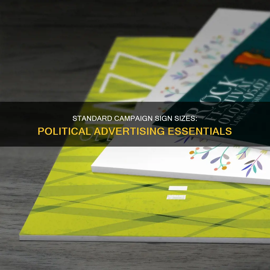 what are typical political campaign sign sizes