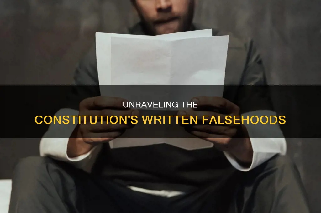 what are written falsehoods constitution