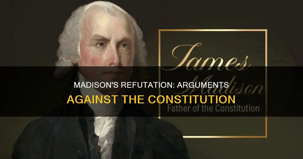 what arguments against the constitution is madison refuting