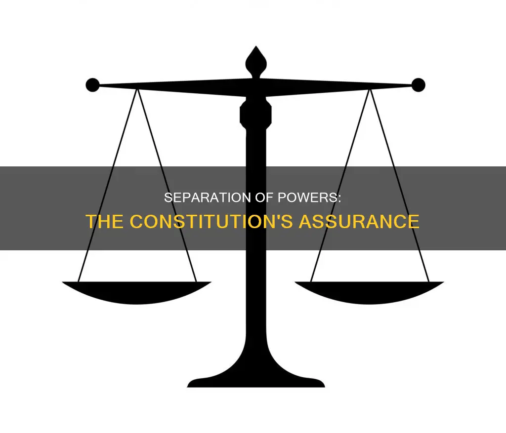 what assures the separation of powers in the new constitution
