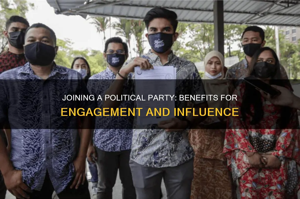 what benefits are there for joining a political party