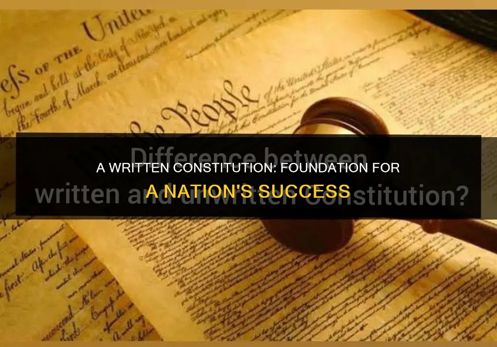 what benefits come from a nation having a written constitution