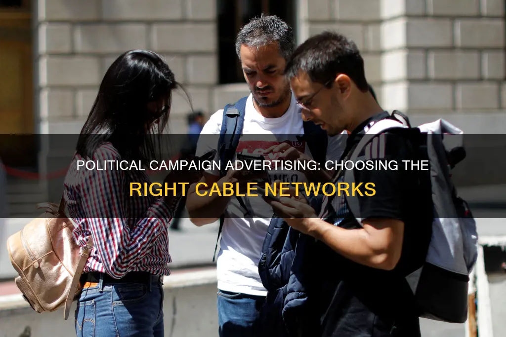 what cable networks should my political campaign advertises on
