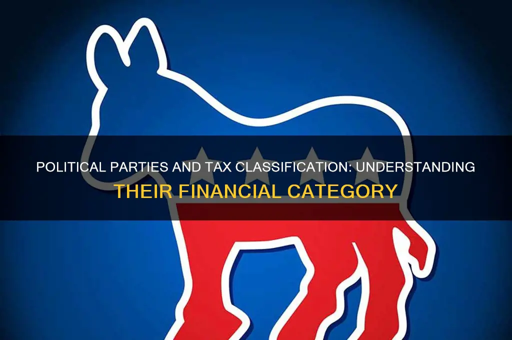 what category is a political party for tax purposes