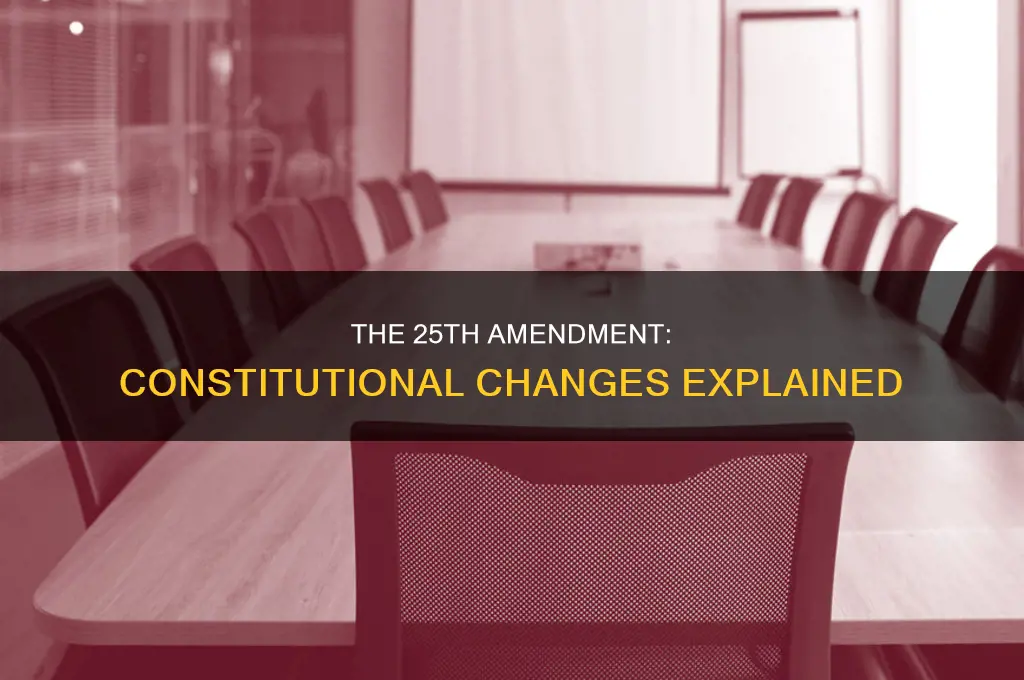 what changes did the 25th amendment made to the constitution
