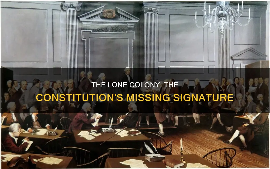 what colony did not sign the constitution