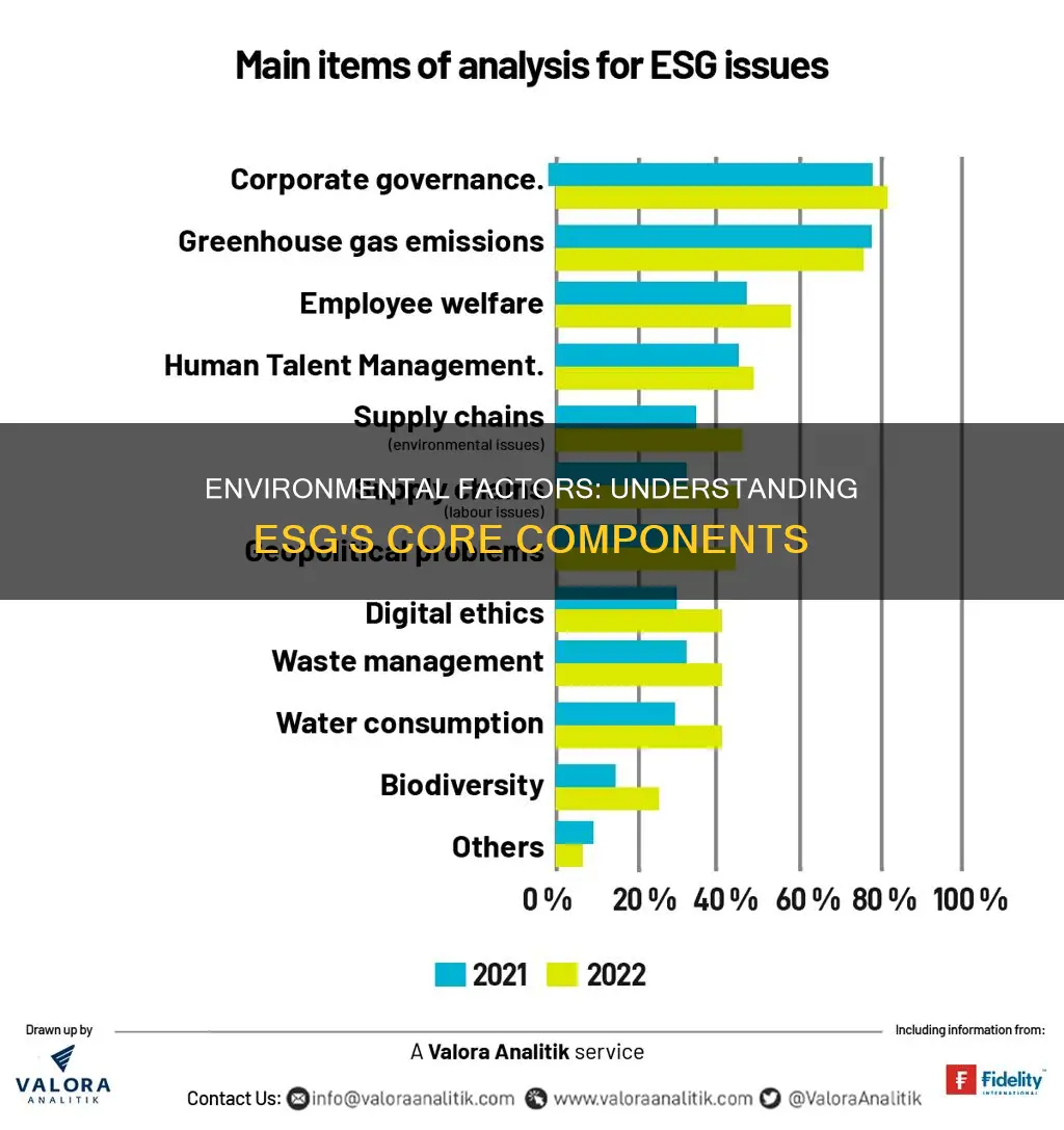 what components constitute for environmental factors under esg