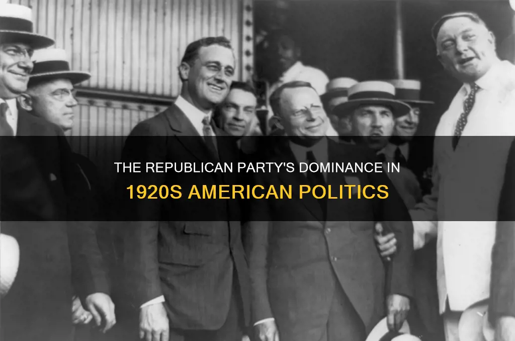 what conservative political party dominated the 1920s