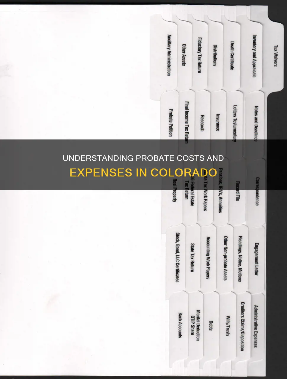 what constitute costs and expenses of administration in colorado probate