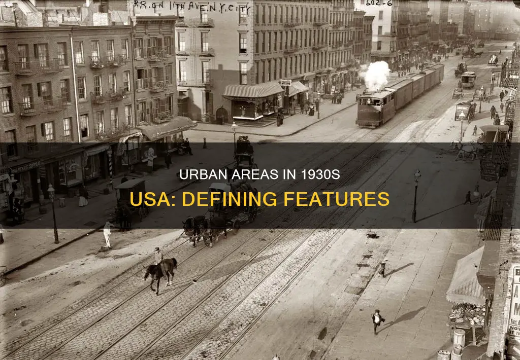 what constituted a urban areas in us in 1930