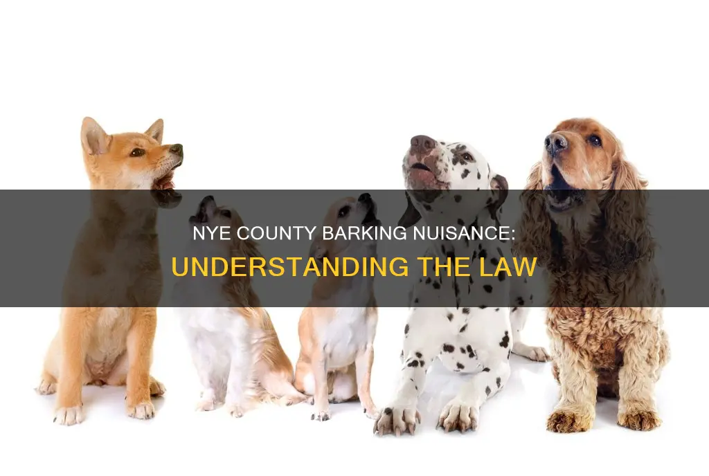 what constitutes a barking nuisance in nye county