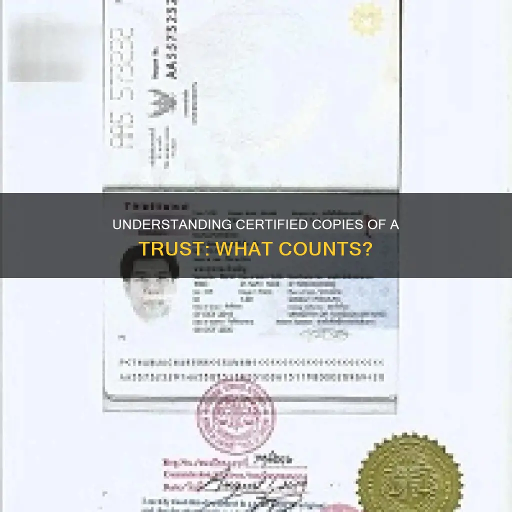 what constitutes a certified copy of a truxt