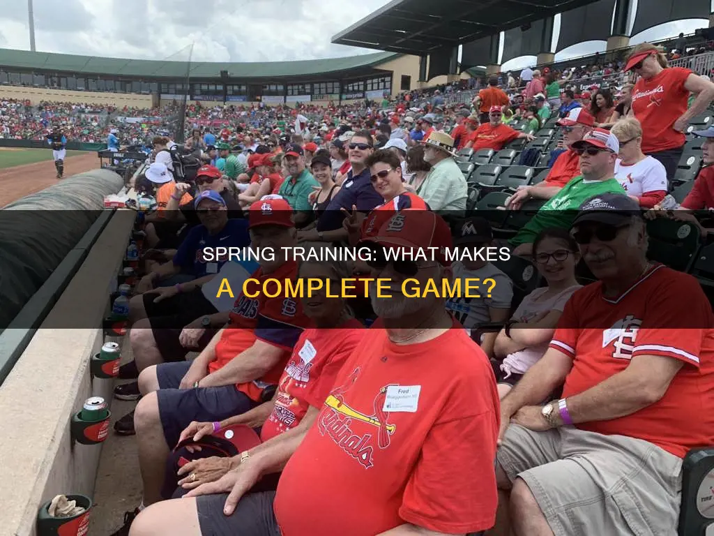 what constitutes a complete game in spring training