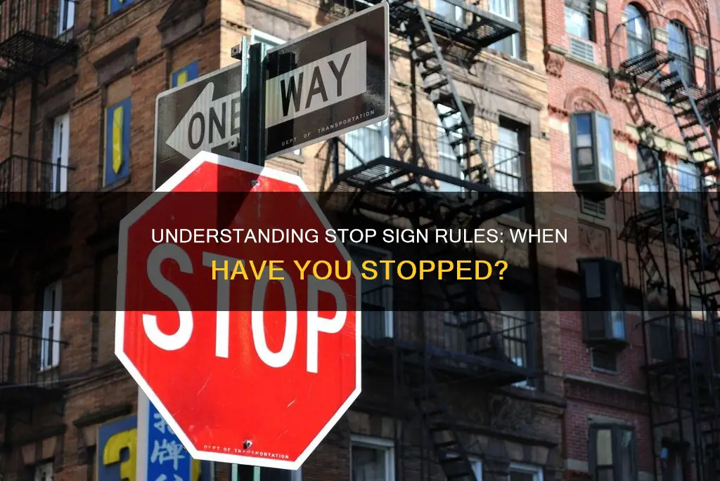 what constitutes a complete stop at a stop sign