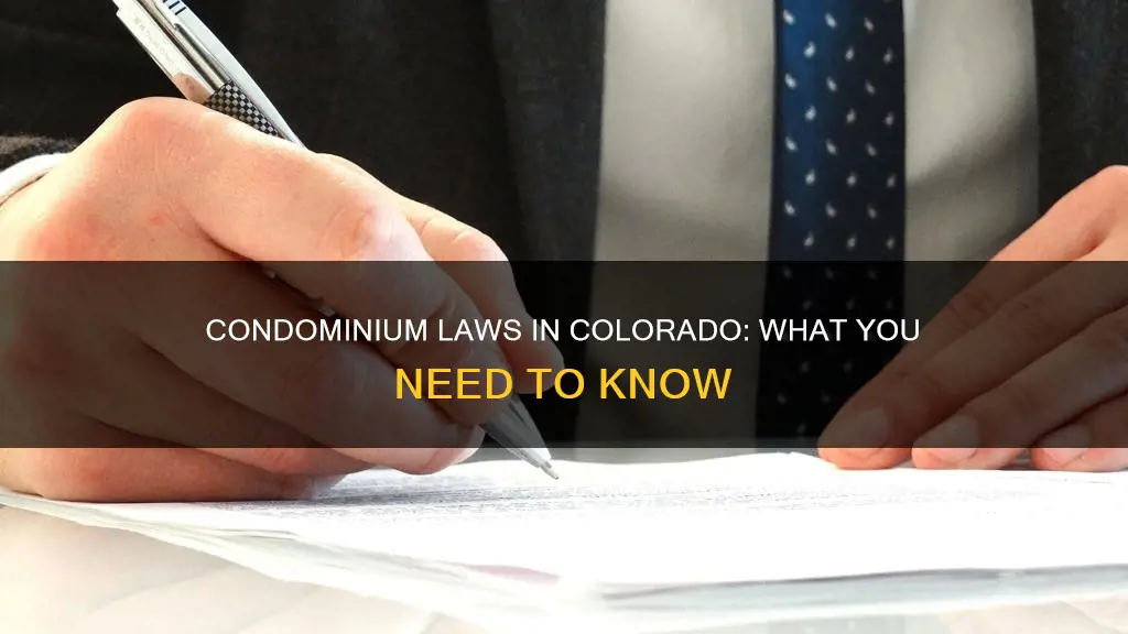 what constitutes a condominium in the stste of colorado